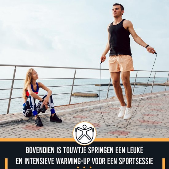 Corde à sauter Speedrope pour Adultes - Corde à sauter pour Sport et Fitness - Corde à sauter - Zwart