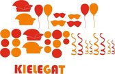 Raamsticker Kielegat rood oranje - Breda - Carnaval - Raamsticker - statische sticker - herbruikbaar