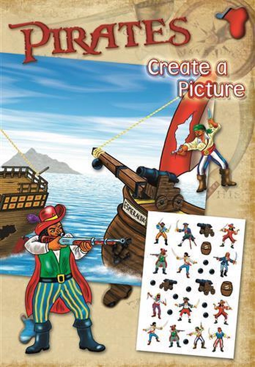 Speelplaat A5 - Create A Picture - Piraten