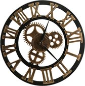 Luxe retro klok - Industriele klok - 30 CM - Houten klok