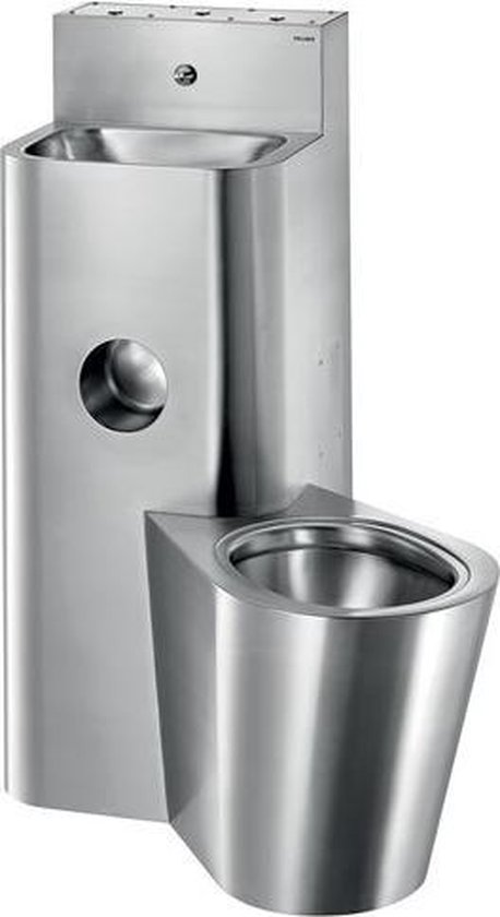Combi KOMPACT lave WC sur pied WW/ KW à droite Inox 304 poli mat