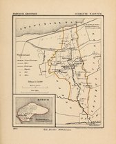 Historische kaart, plattegrond van gemeente Warffum in Groningen uit 1867 door Kuyper van Kaartcadeau.com