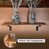 Plankdragers - 20 cm -  Extra breed - Industrieel - Staal - Zwart - L-vorm