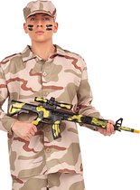 FUNIDELIA Militair machinepistool voor vrouwen en mannen - Zwart