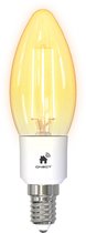 QNECT Smart Home - SH-LFE14C35, Filament WiFi LED Lamp, E14, dimbaar met Google Home, Amazon Alexa, Wit CCT Licht