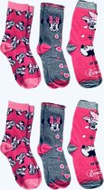 Disney Minnie Mouse sokken - 6 paar - fuchsia - maat 23/26