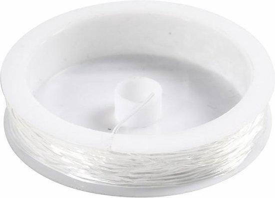 Fako Bijoux® - Fil de nylon élastique - Fabrication de Bijoux - 0.8mm - 8 mètres - Zwart