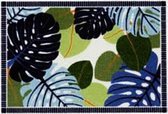 1x Coryl Deurmat Vegepolys | Blauw | 58x39cm| Decoratieve mat - Antislip - Zachte mat - Vloerkleed - Antistofmat