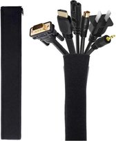 Kabel organiser - 2 stuks van 50 cm - Kabel management - Kabelgoot - Kabel houder - Kabelgoot zwart - Kabel houder