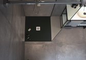 Douchebak Smart Slate Negro 90x90 cm - Doucheplaat Polymeer composiet - Douchevloer Zwart