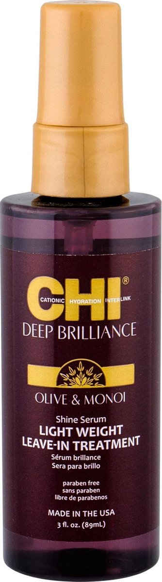 CHI Deep Brilliance Olive & Monoi Shine Serum Light Weight Leave-in Treatment