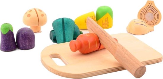 Wrak toeter deuropening Playing Kids houten snijgroente | bol.com