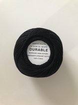Durable - Borduur- Haak Katoen- 100% Cotton - Black - 20GR -160 MTR