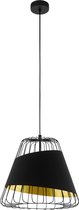 EGLO Hambleton hanglamp - 1 lichts - E27 - Ø 35 cm. - nikkel-mat