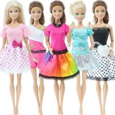 EPIN | Set de Vêtements Barbie | Vêtements de poupée | vêtements | Vêtements de poupée | Accessoires de vêtements pour bébé Barbie | Convient aux Poupées Barbie | Set 5 pièces de robes