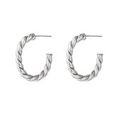 LOUVABEL - Oorbel - Ringen - Zilver - Stainless Steel - 3 cm