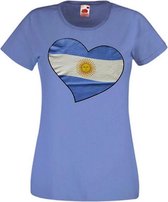 T-shirt Argentinië vrouwen dubbelzijdig bedrukt maat XL