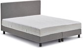 Beter Bed Basic Box Ambra vlak met Easy Pocket matras - 120 x 200 cm - lichtgrijs