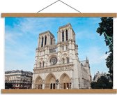 Schoolplaat – Notre-Dame in Parijs - 60x40cm Foto op Textielposter (Wanddecoratie op Schoolplaat)