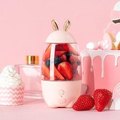 Draagbare Blender op accu - mini blender to go - portable juicer -bunny roze