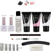 Polygel - uitgebreid starterspakket - Polyacrylgel - starterset met dual form - acrylgel - dual form polyacryl