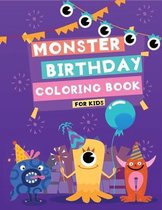 monster birthday coloring book for kids