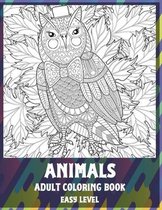 Adult Coloring Book Animals Easy Level