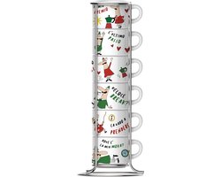 Bialetti Impilabili Italia Espresso kopjes in rek 6 stuks