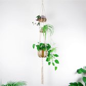 Plantenhanger - 180 cm - Katoen - Plantenpot - Hangpot - Hangende bloempot - Plantenhanger macrame - Plantenhanger binnen - Hangpotten - Plantenhangers