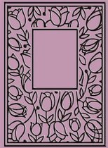 CTFD3051 Crafts too embossingfolder - tulip window - tulpen frame - rechthoek tulp - embossingmal 10 x 15 cm