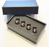 Alfa Romeo ventieldopjes Zwart rond in cadeauverpakking!