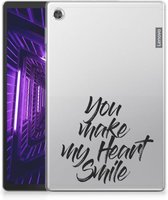 Tablet BackCover Lenovo Tab M10 Plus Hoesje Heart Smile met doorzichte zijkanten