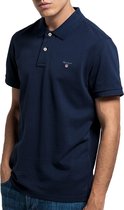 Gant - Polo Basic Navy - Regular-fit - Heren Poloshirt Maat L