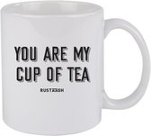 You are my cup of tea Rustaagh mok - kop - beker - koffie/thee - hoogglans wit- 295 ml - grappig - herkenbaar