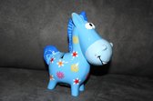Spaarpot- Funny Horse blauw
