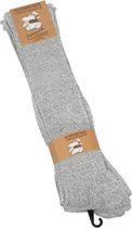 Socke|Sok|Wollen Sokken|„2 Paar Geitenwollen Kniesokken”|Noorse Kniesokken|Maat 43/46 "Kleur Grijs"