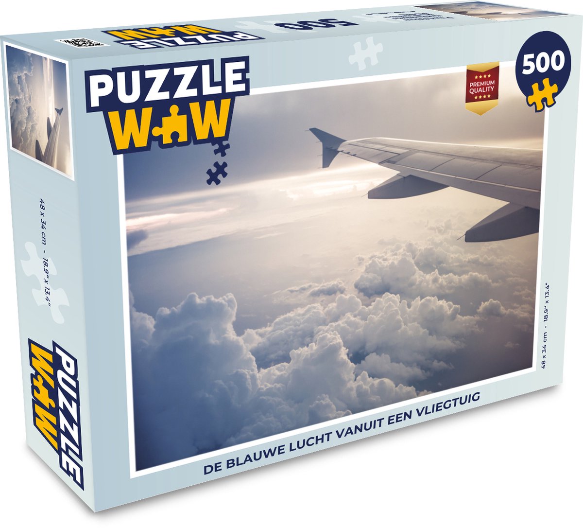 Afbeelding van product Puzzel 500 stukjes Vliegtuig - De blauwe lucht vanuit een vliegtuig - PuzzleWow heeft +100000 puzzels