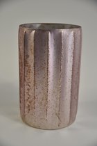 Windlicht Cilinderglas Zakia OLD-PINK 13x13x20cm