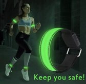 Fiets / Hardloop Verlichting Sport Armband - Reflecterende Strap Met LED Lampjes