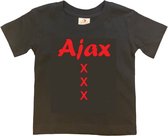 Amsterdam Kinder t-shirt | AJAX XXX | Verjaardagkado | verjaardag kado | grappig | jarig | Amsterdam | Ajax | cadeau | Cadeau | Zwart/rood | Maat 146/152