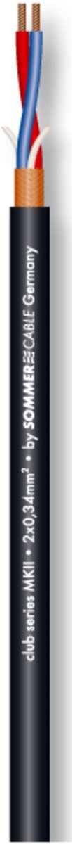 Sommer Cable microfoonkabel 2x 0,34 mm² 100m, Club Series MKII - Mono patch kabel