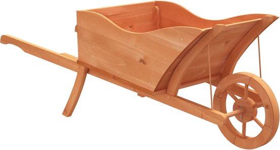 vidaXL – Plantenbak – kruiwagen – 128×45,5×43 – cm – massief – vurenhout