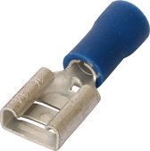 Faston Female 6,4mm - Blauw - Kabelschoen - per 5 stuk(s)