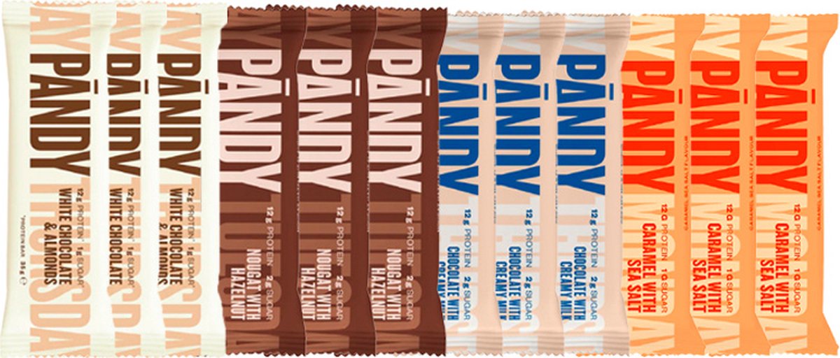 Goedkoopste Pandy | Mix Protein Bars | Voordeelpakket | 12 x 35 gram