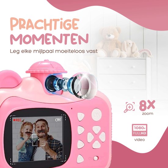 Vmotal Digital Camera with SD Card, 30MP Photo, 1080P FHD Video, 2.8 Inch Screen, Improved GD8026 Waterproof Camera for Kids, Teenagers, Students, Beginners