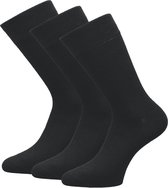 Eureka - 3 paires de chaussettes en Bamboe hommes/femmes - 80% fibre de Bamboe - Taille 35/38 - Zwart
