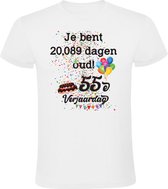 Vous avez 20 089 jours ! T-shirt homme - 55 ans - anniversaire - 55e anniversaire - chemise anniversaire - fête - anniversaire