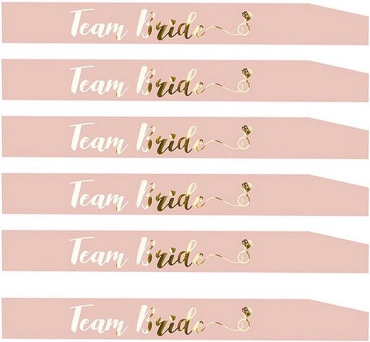FeestmetJoep® vrijgezellenfeest - Bride to be 6-delig feestpakket Vrijgezellenfeest vrouw - Team bride - Bride to be sjerp - Bride to be sluier - Vrijgezellenfeest met het hele bride team - Team bride sjerp - Bride to be 6 personen