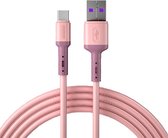 Cabletech - USB C Kabel -USB A naar USB C - Snellader - 1M - Roze