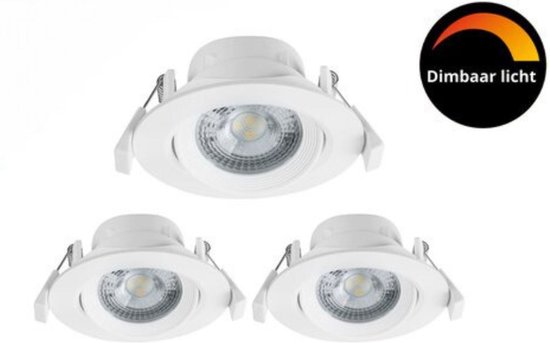 Proventa® DimSpot LED Inbouwspots wit voor binnen - Dimbaar & Kantelbaar - Inbouw